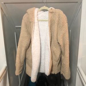 Reversible teddy bear jacket